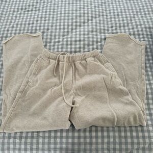 Skims classic straight leg sweats - oatmeal heather grey